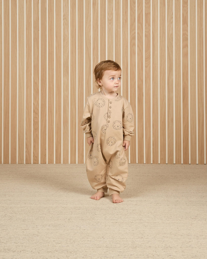 Relaxed Fleece Jumpsuit (Lions) by Quincy Mae