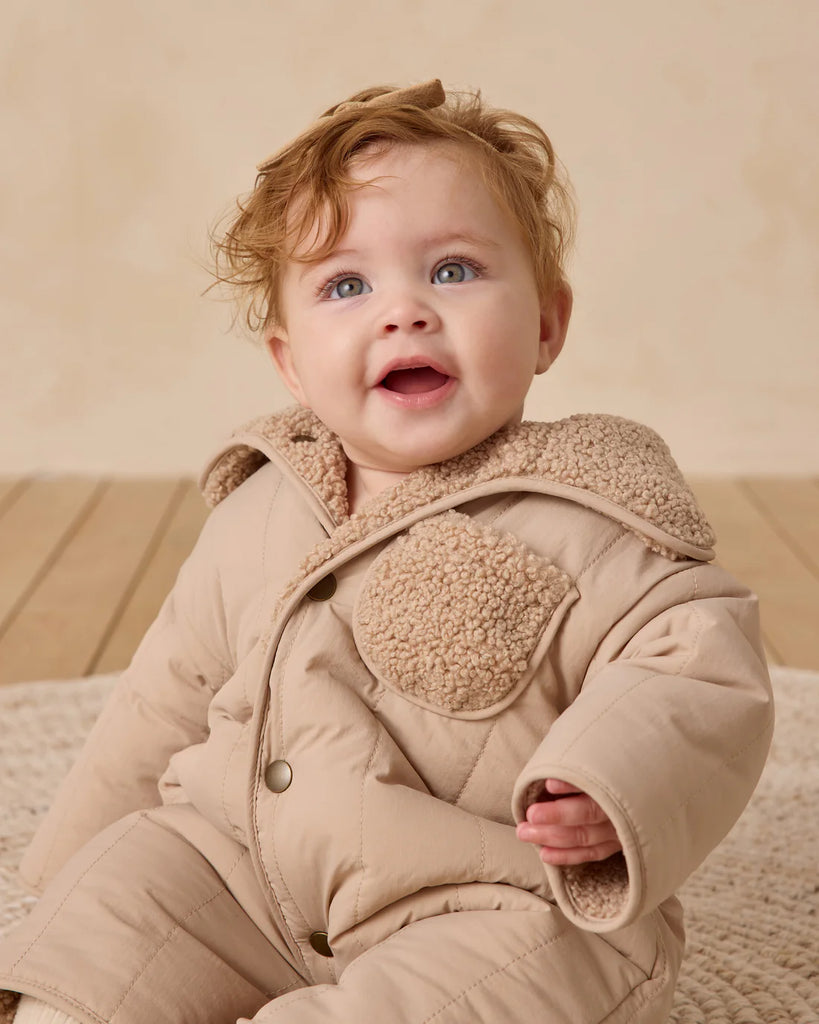 Shearling Jumpsuit (Oat) by Quincy Mae