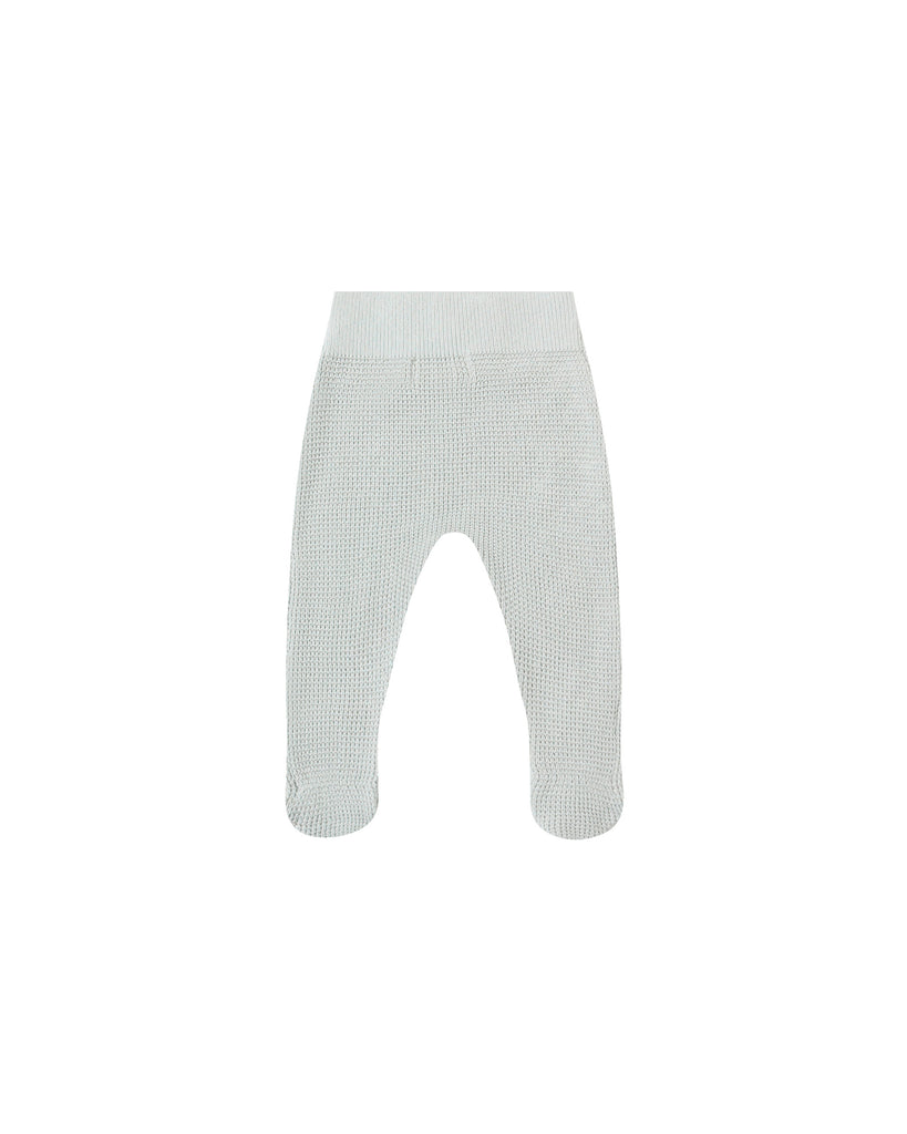 Footed Knit Pant (Ice Blue) by Quincy Mae
