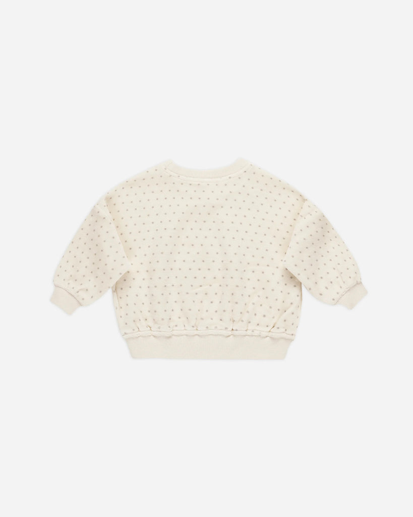 Velour Relaxed Sweatshirt (Polka Dots) by Quincy Mae