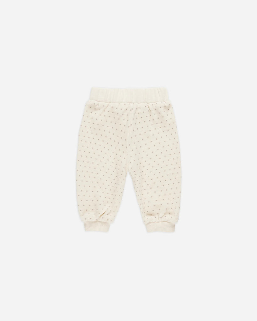 Velour Relaxed Sweatpant (Polka Dots) by Quincy Mae