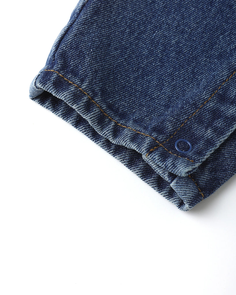 Collared Jumpsuit (Indigo Denim) by Rylee + Cru
