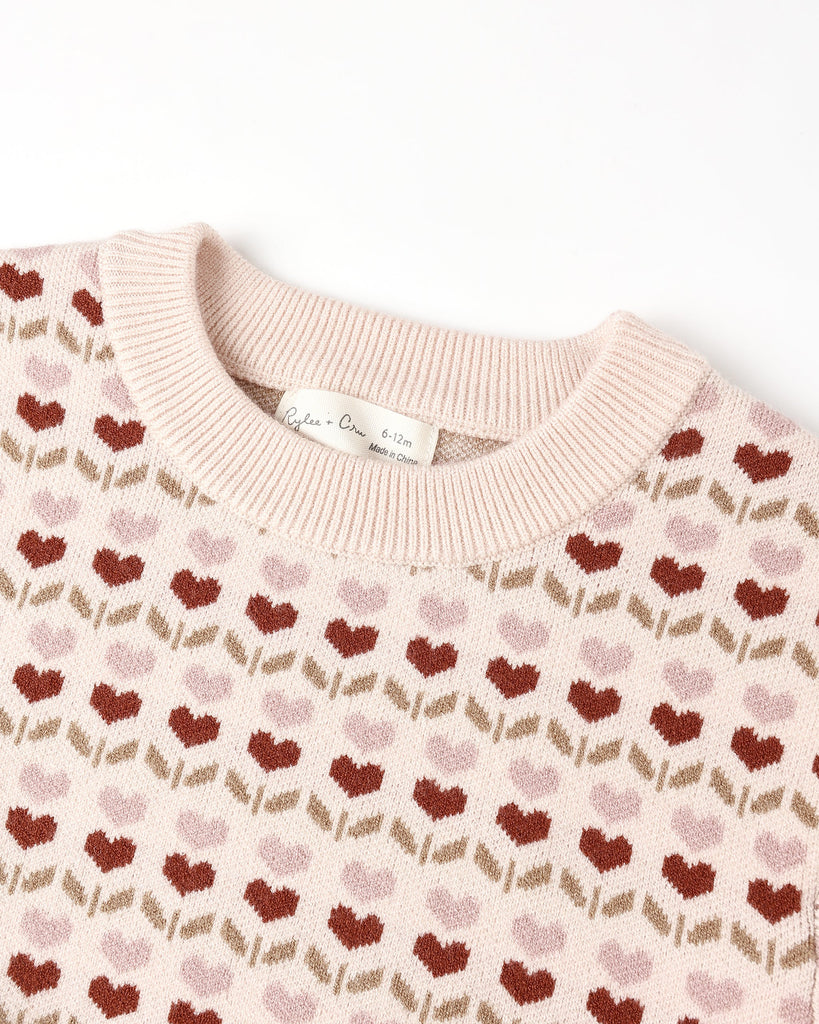 Shiloh Sweater (Ruby Hearts) by Rylee + Cru