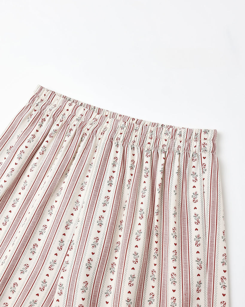 Ruffle Pajamas (Candy Cane Stripe) by Rylee + Cru