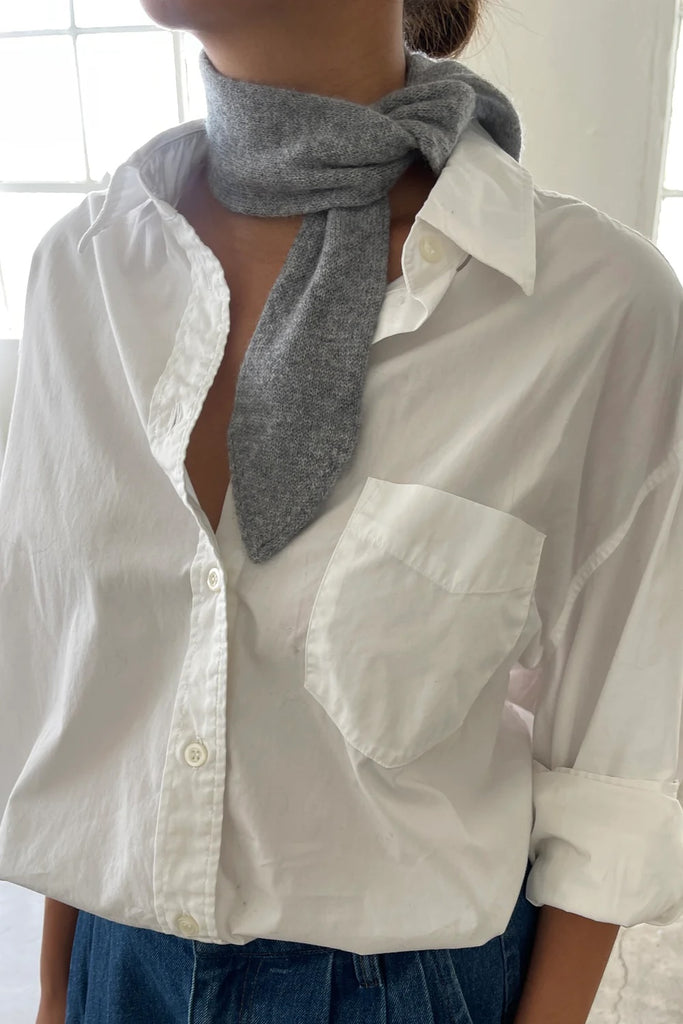 Cashmere Skinny Scarf (Heather Grey)