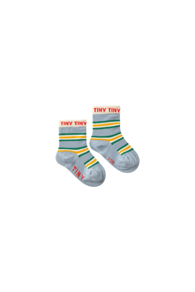 Blue Multicolor Stripes Socks (Baby) by Tiny Cottons