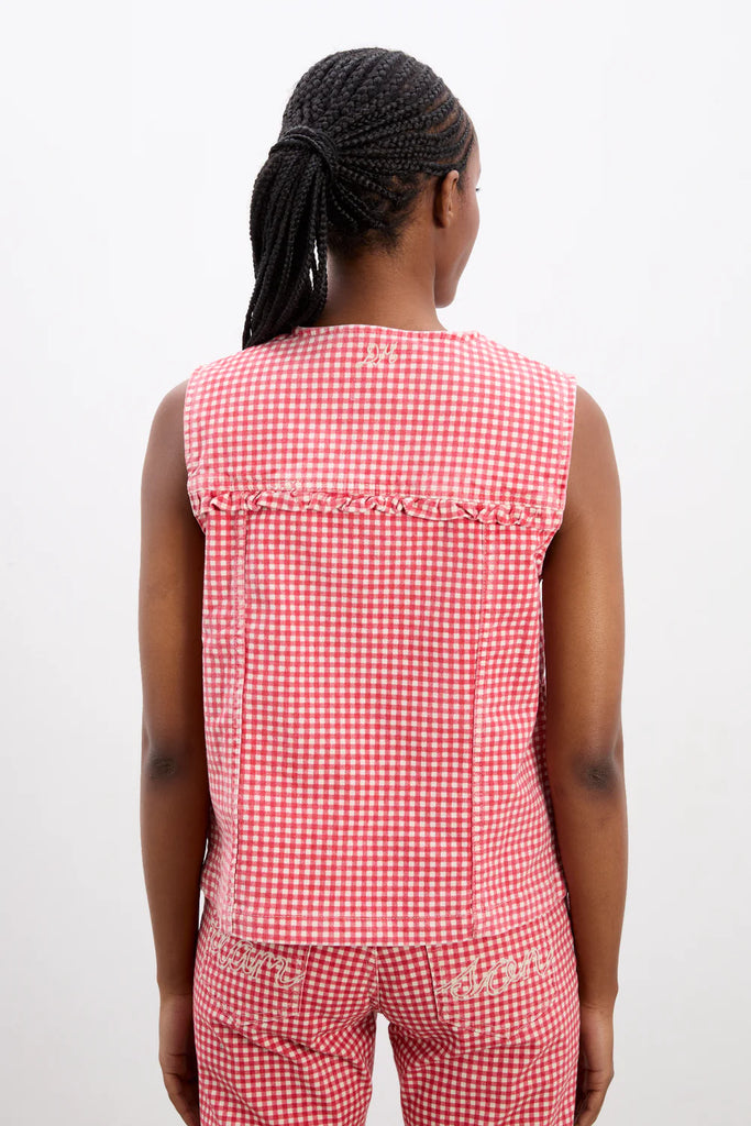 Mari Gilet (Red Gingham) by Damson Madder
