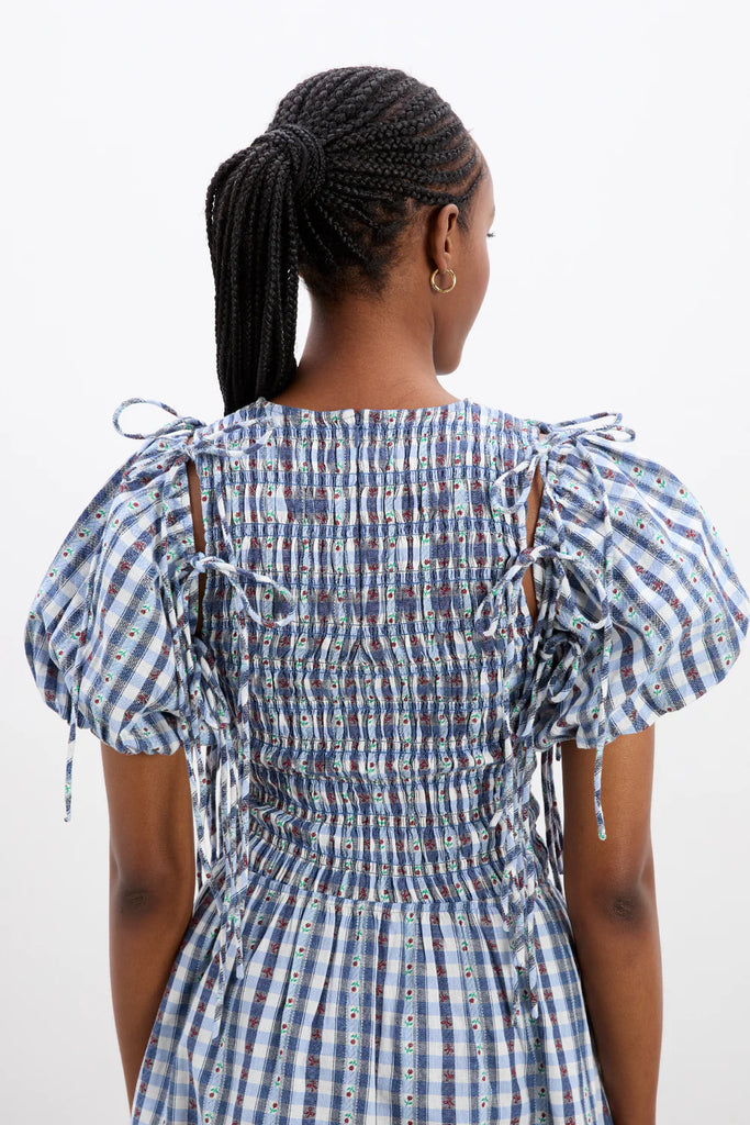Becca Bubble Mini Dress (Margot Gingham) by Damson Madder