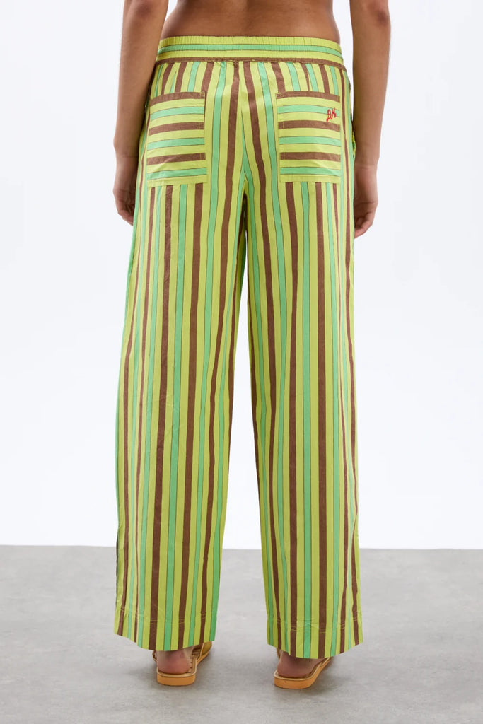 Ritik Trousers (Tropical Business Stripe) by Damson Madder