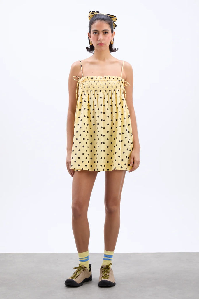 Lilo Mini Dress (Butter Spot) by Damson Madder