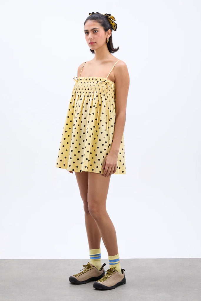 Lilo Mini Dress (Butter Spot) by Damson Madder