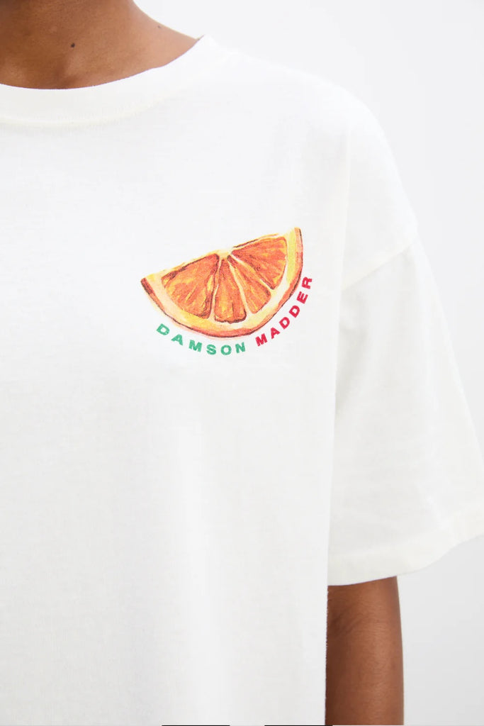Spritz Boyfriend Tee (White) by Damson Madder