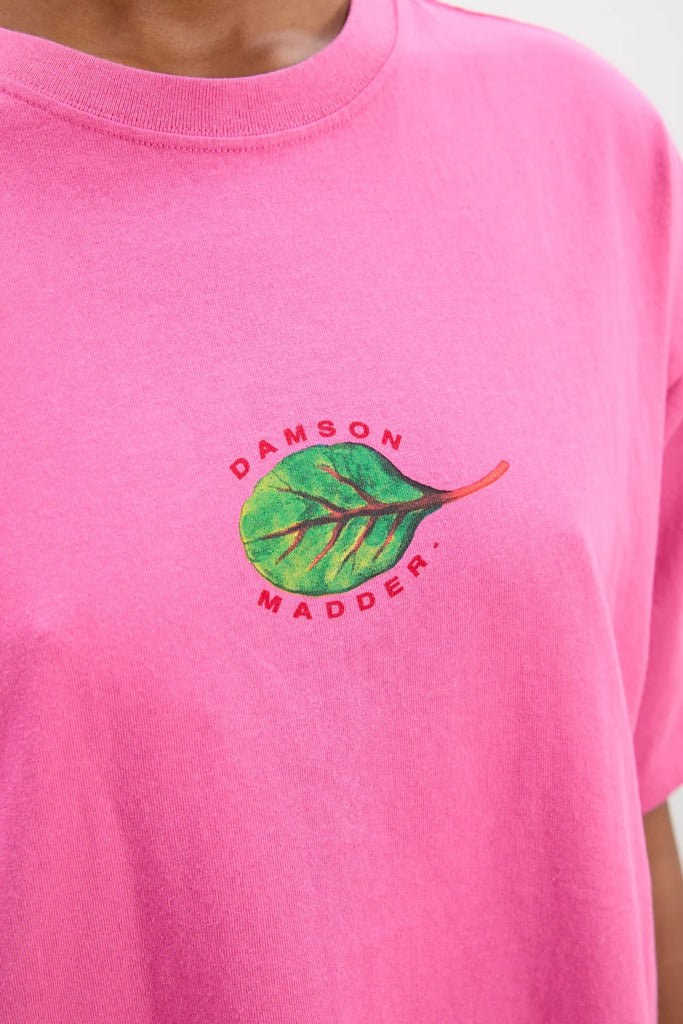 Salad Boyfriend Tee (Pink) by Damson Madder