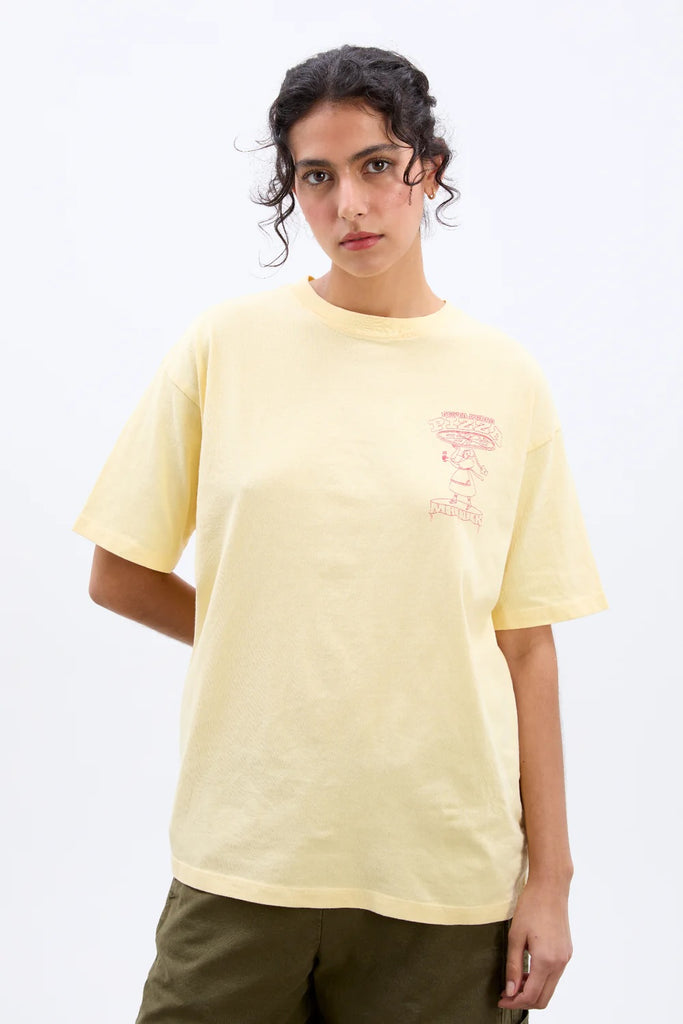 Pizza Party Boyfriend Tee (Yellow) by Damson Madder