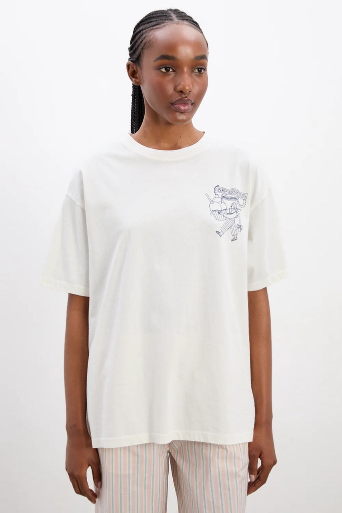 Gelati Girl Boyfriend Tee (White) by Damson Madder