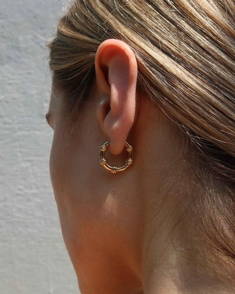 Sable Notched Hoops (Gold) by Mod + Jo