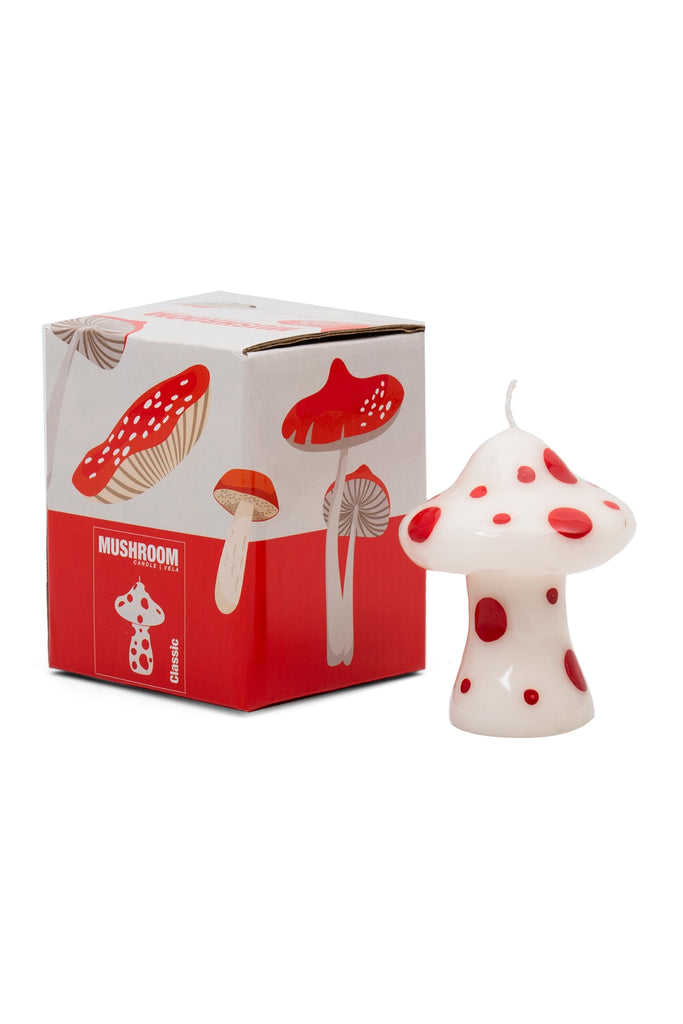 Small Mushroom Candle (Red Dot) by Helio Ferretti Co.