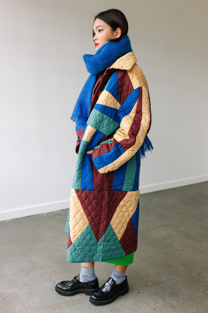 Patchwork Coat (Multi) by Stella Nova