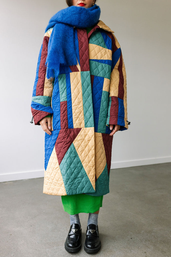 Patchwork Coat (Multi) by Stella Nova