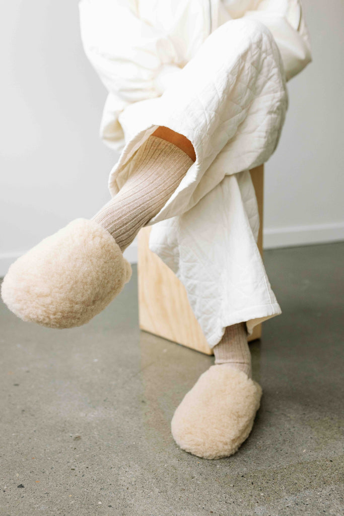 Mule Slippers (Beige) by The Yo Store