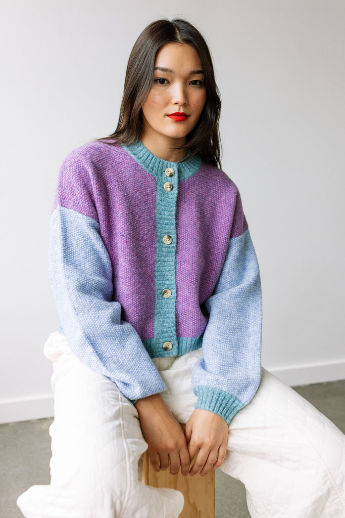 Color mixed Cardigan - Multicolor by Stella Nova