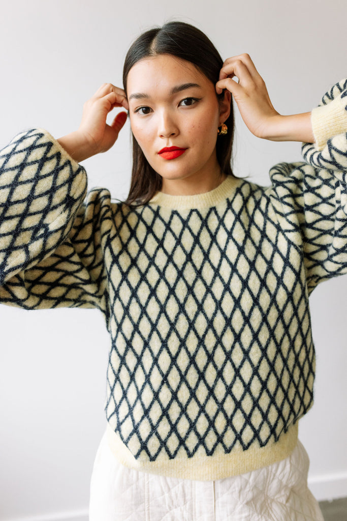 Harlequin Sweater - Lovely Yellow by Stella Nova