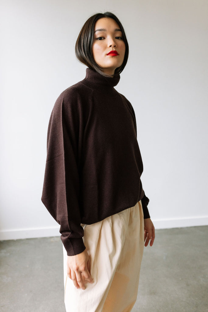 Merino Wool Sweater (Ebano) by ottod'Ame