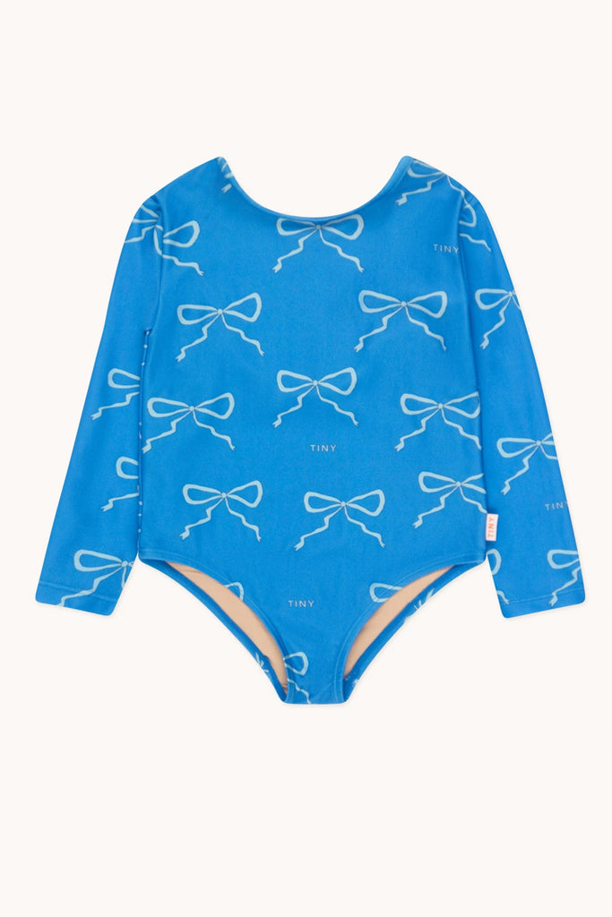 Blue Bow Bodysuit (Kids) by Tiny Cottons