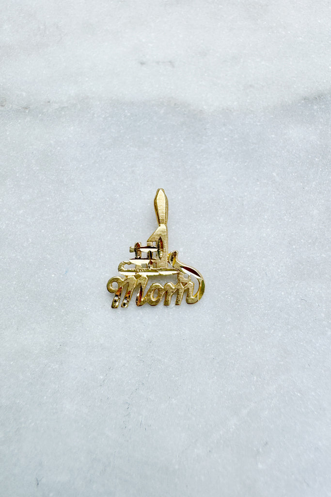 Vintage Solid Gold Charm (Small #1 Mom) by Yo Vintage Jewelry