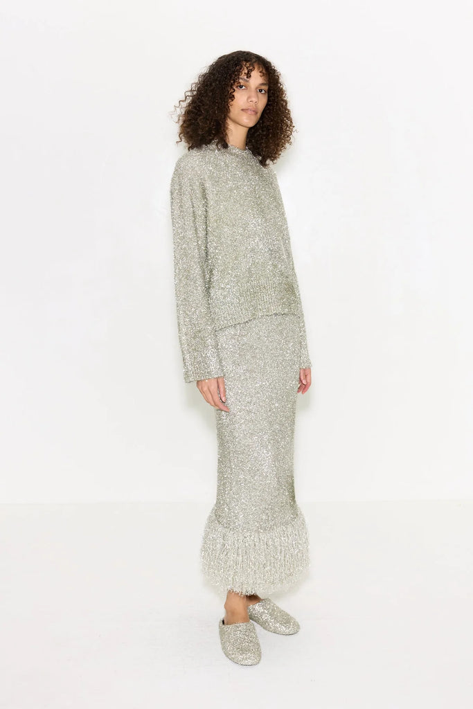 Cher Wool Sweater (Satellite Silver) by Simon Miller