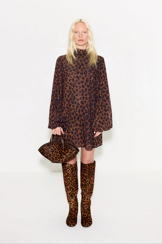 Joplin Chiffon Mini Dress (Leopard) by Simon Miller