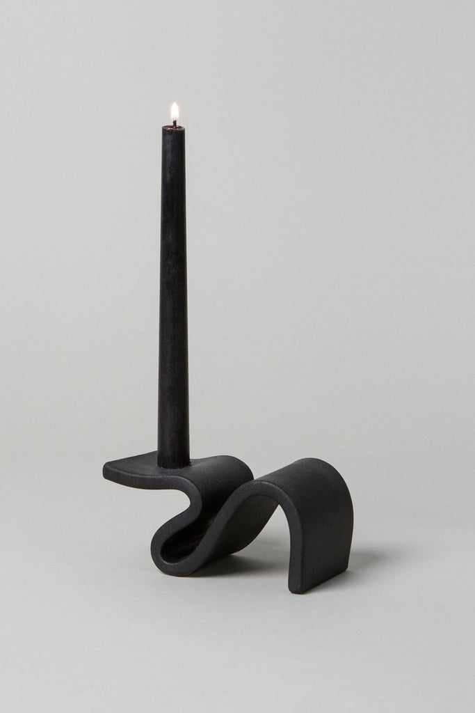 Wei Candlestick Holder (Black) by Virginia Sin