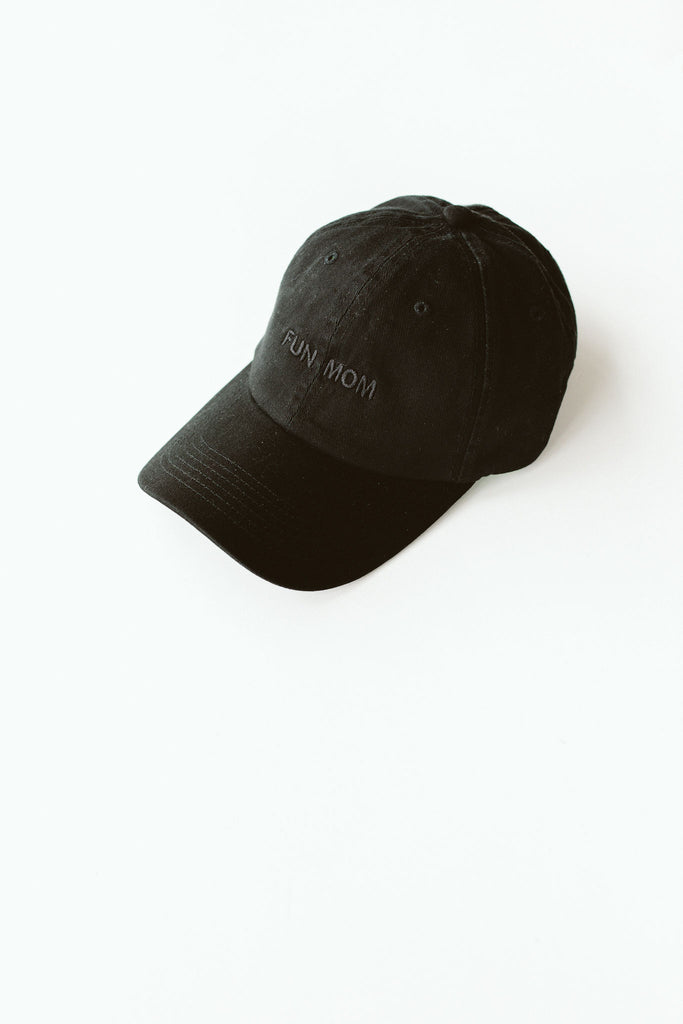 Fun Mom Cap (Black on Black)