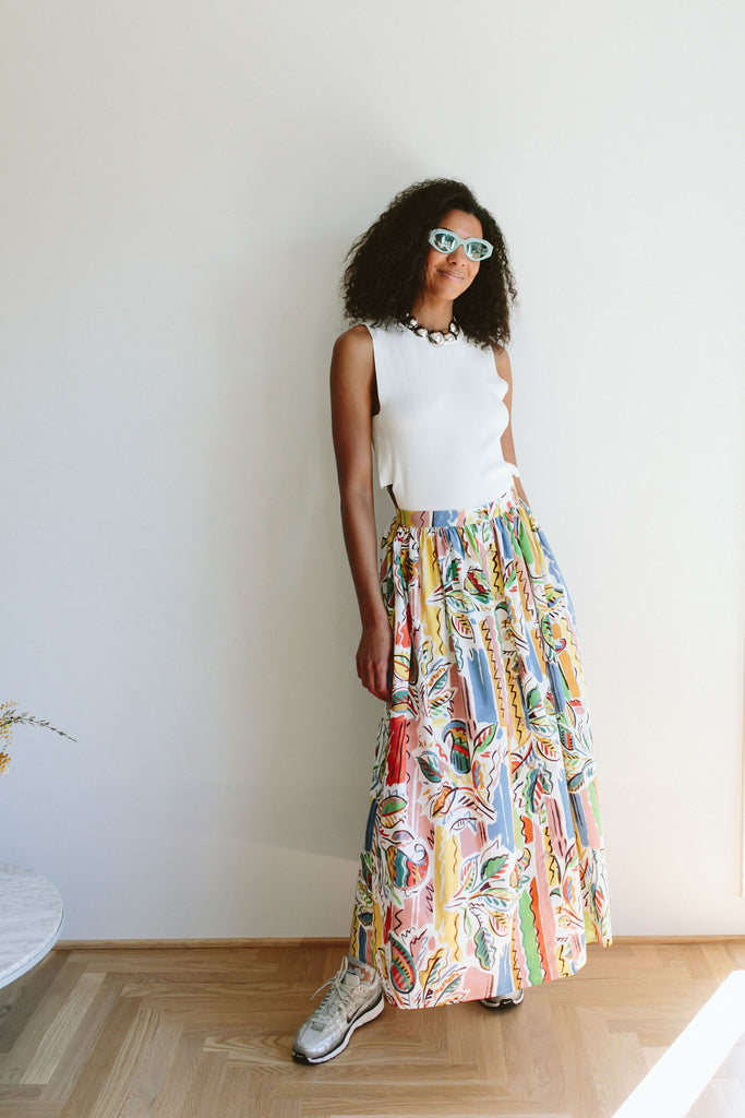 Isaac Skirt (Painted Paisley) by L.F. Markey