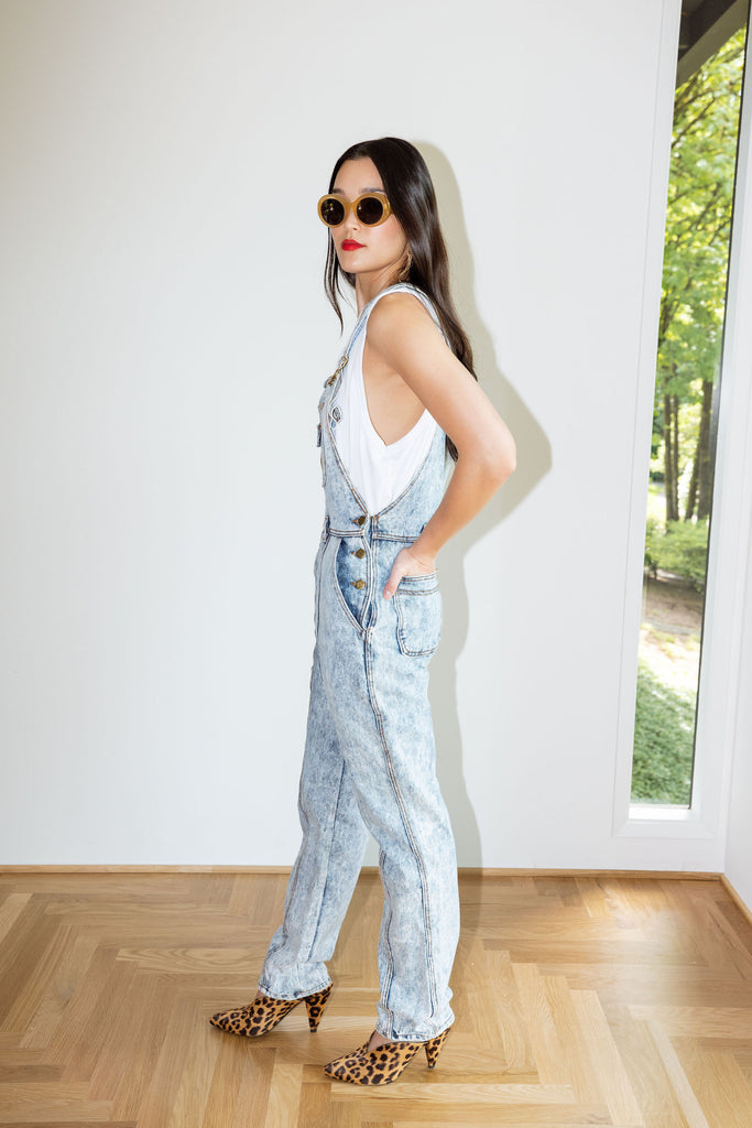 Yo Vintage: Acid Wash 90s Overalls (S) by Yo Vintage!