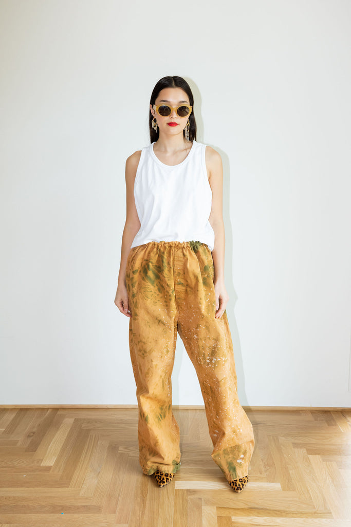 Yo Vintage: Camo Tie Dyed Pants (L) by Yo Vintage!