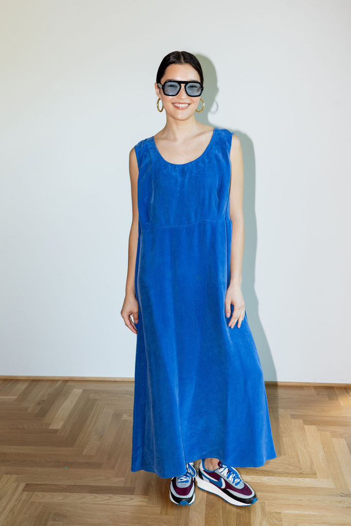 Yo Vintage: Blue Tank Dress (L) by Yo Vintage!