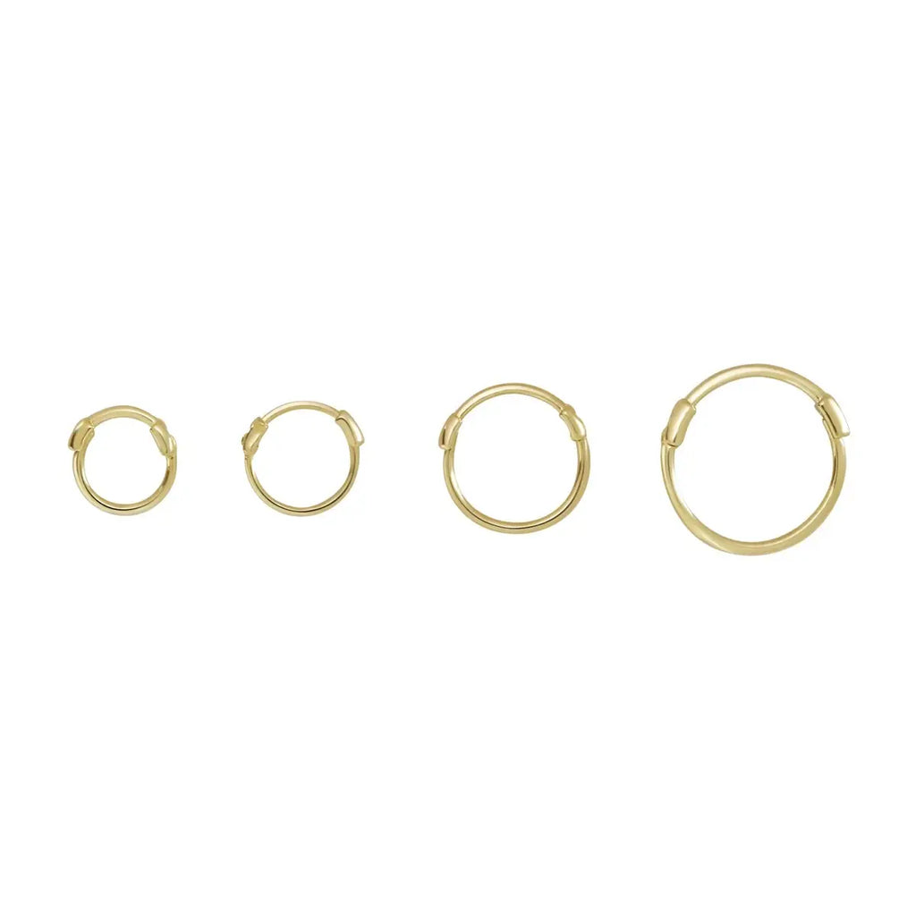 Solid Gold Thin Hoop (Various Sizes)