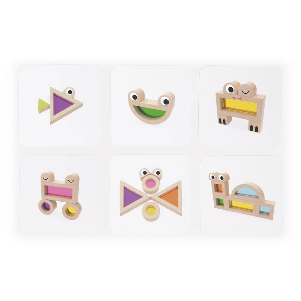 Sensory Translucent Stacking Blocks by Janod