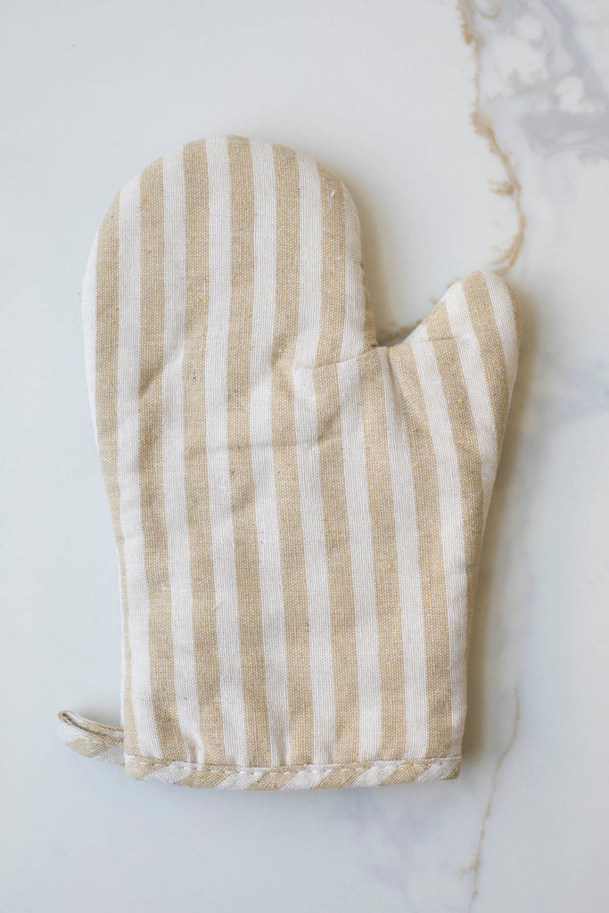 Stripe Oven Mitt (Beige) by Fodory