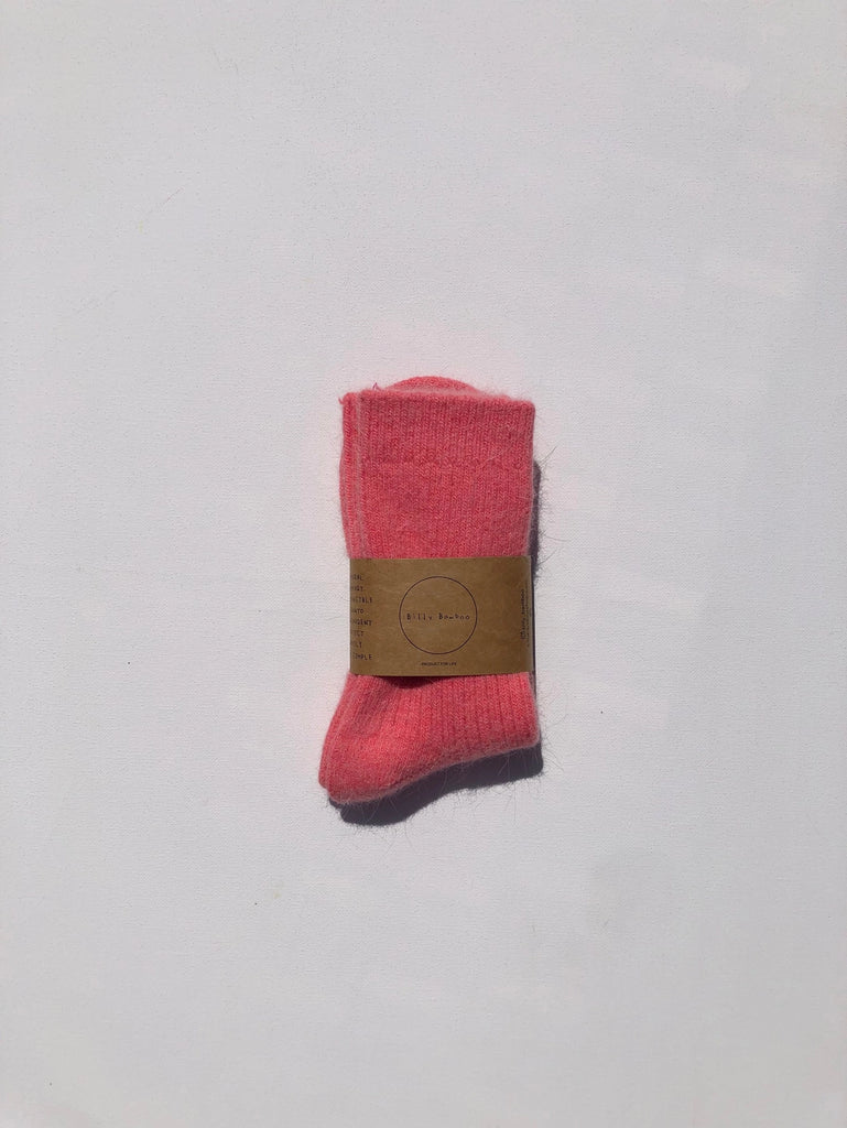 Angora Wool Socks (Pink Diamond) by Billy Bamboo