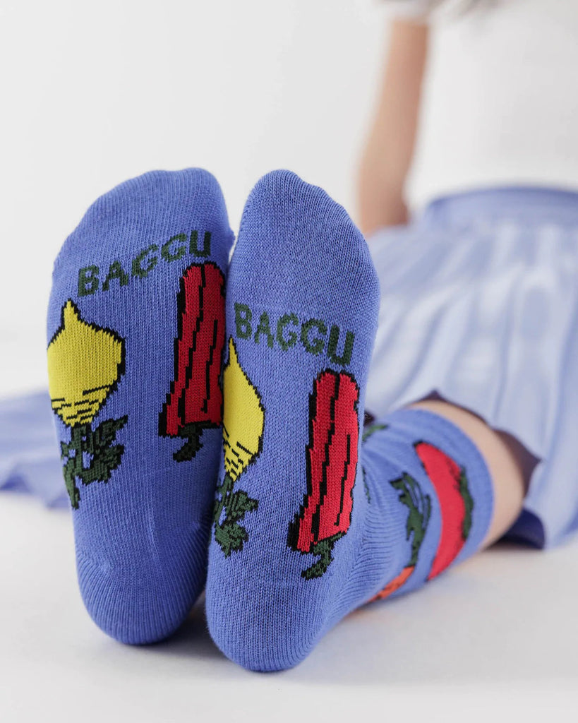 Kids Crew Sock Set (Fruits & Veggies) by Baggu