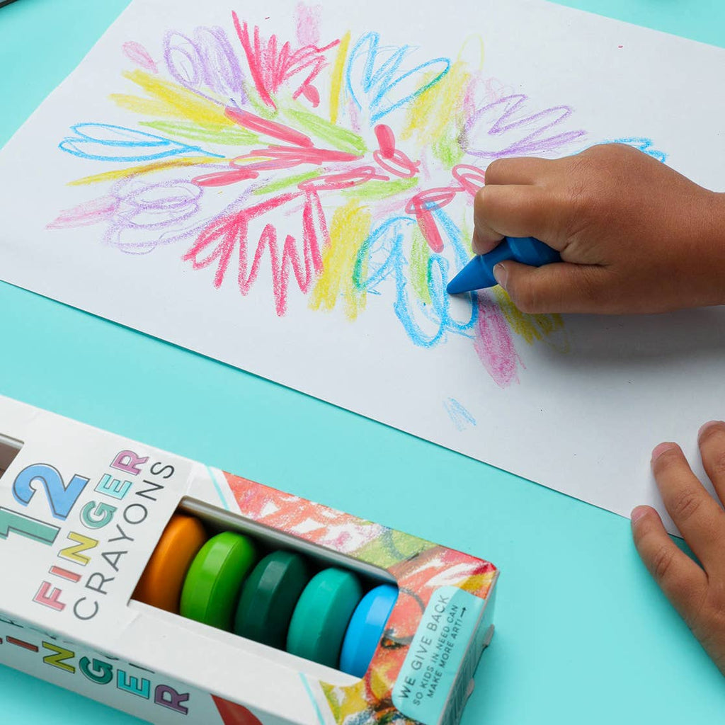 12 Finger Crayons by Bright Stripes