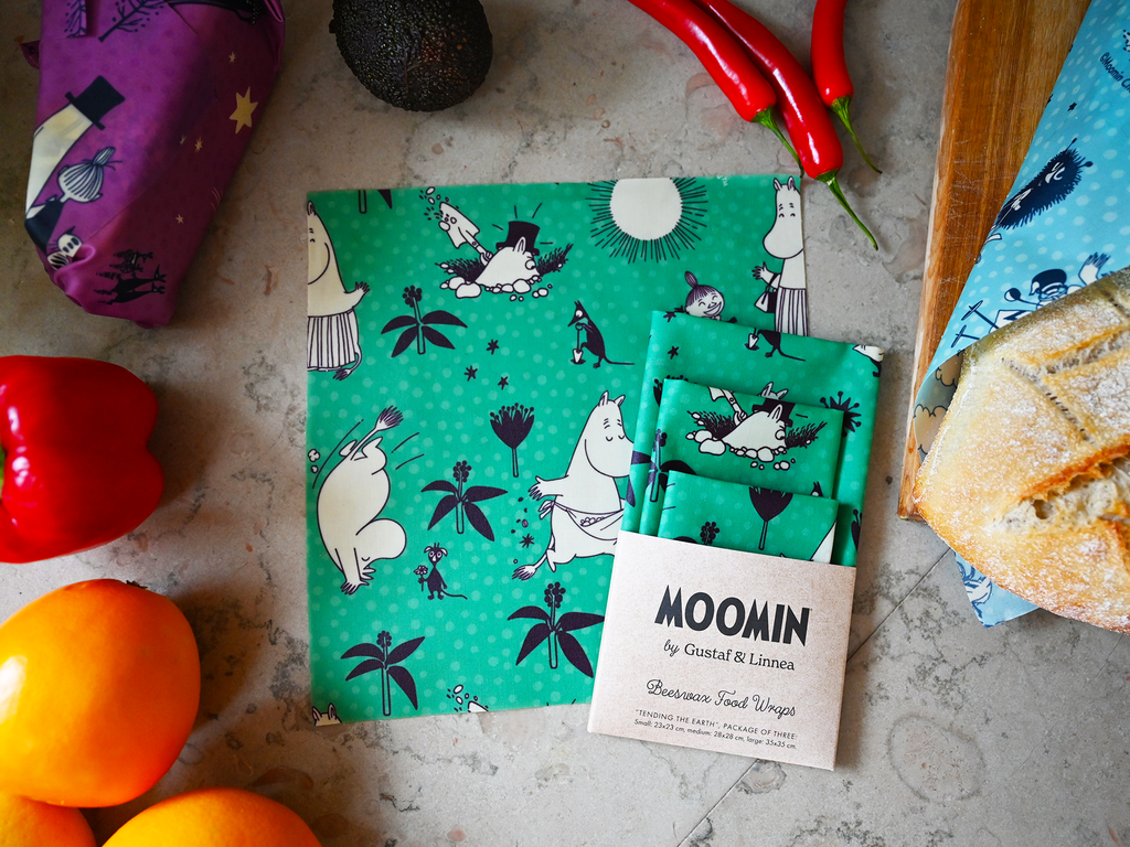 3-Piece Moomin Beeswax Cloth (Tending The Earth) by Gustaf och Linnea