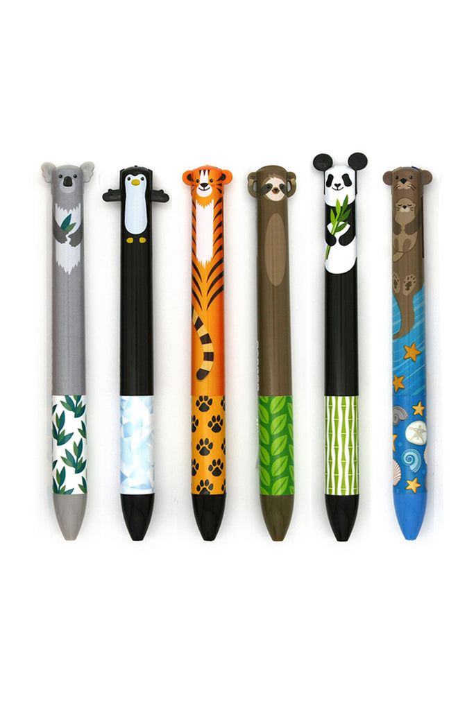 Cute Creatures Two Color Click Pens