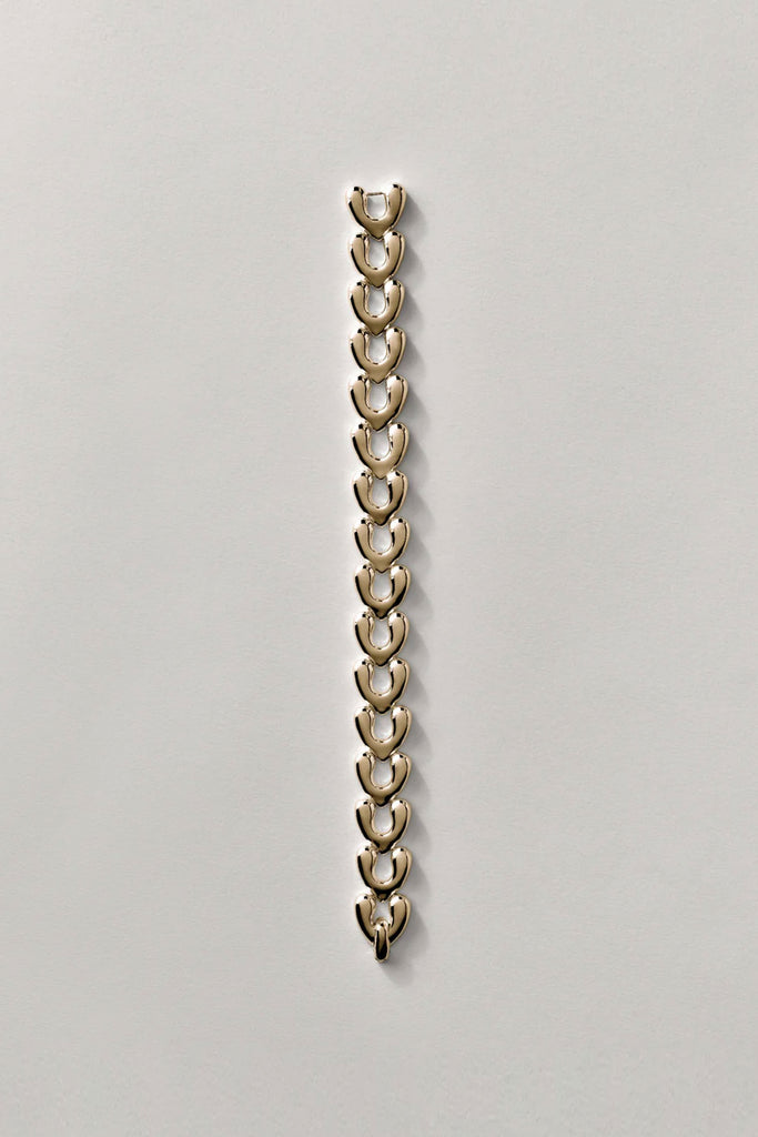 Small Heart Link Bracelet (Gold) by Annika Inez