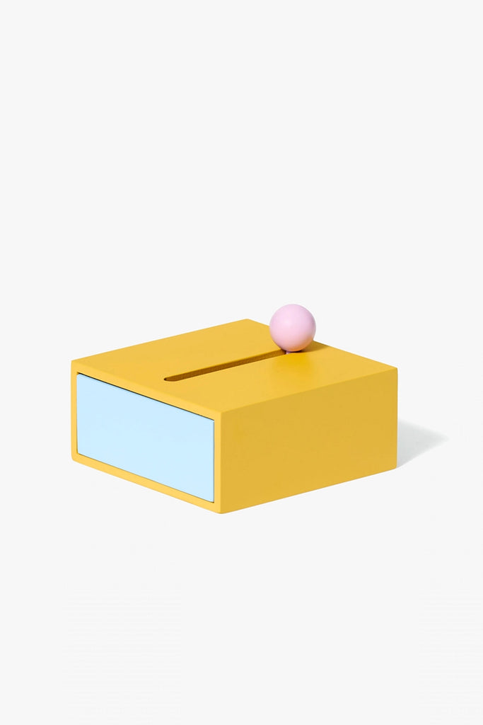 Small Cache Box (Yellow/Blue) by Areaware