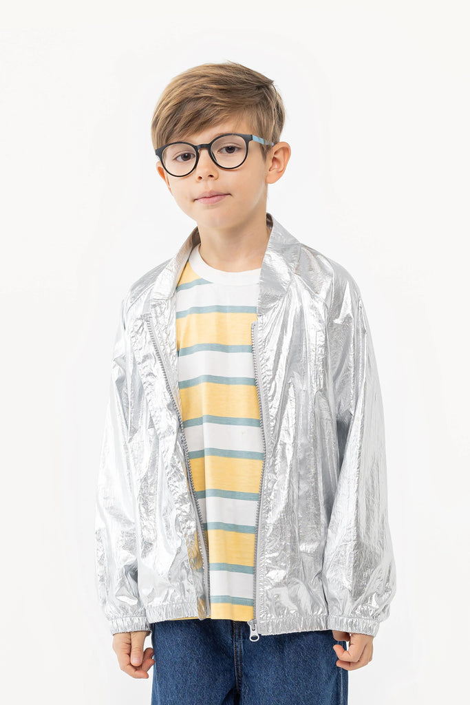 Metallic Bomber Jacket (Kids) by Tiny Cottons