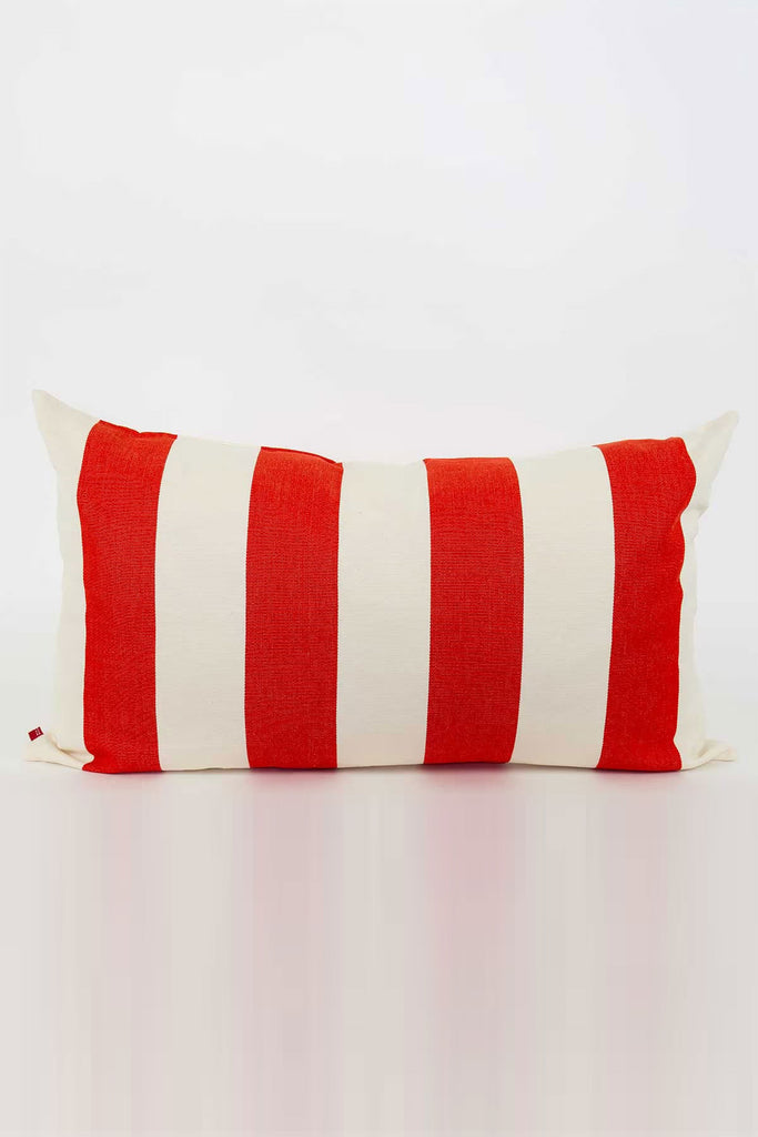 Large Rectangle Cushion Cover (Fifi Red/Offwhite) by A World Of Craft