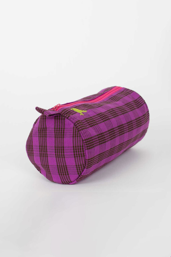 Ruta Toiletries Bag (Purple/Brown) by A World Of Craft